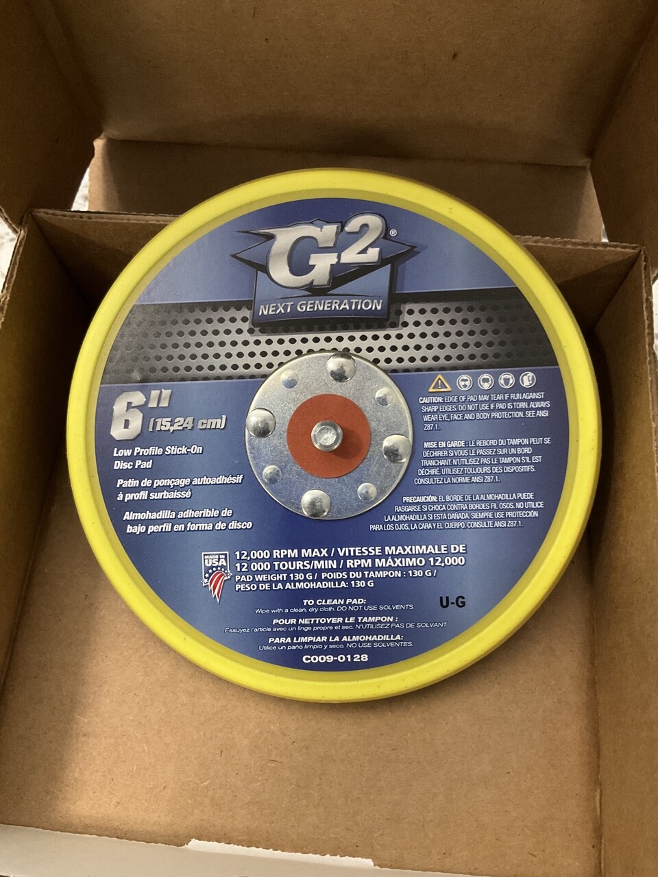 Color Extra 6" Low Profile Stick-On Sanding Disc Pad, Made In USA, 12,000 RPM gallery