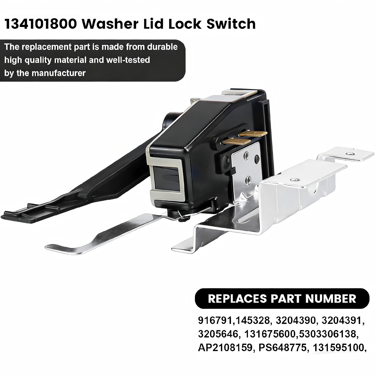 134101800 Washer Lid Lock Switch for Frigidaire Electrolux 131595100 131675600 gallery