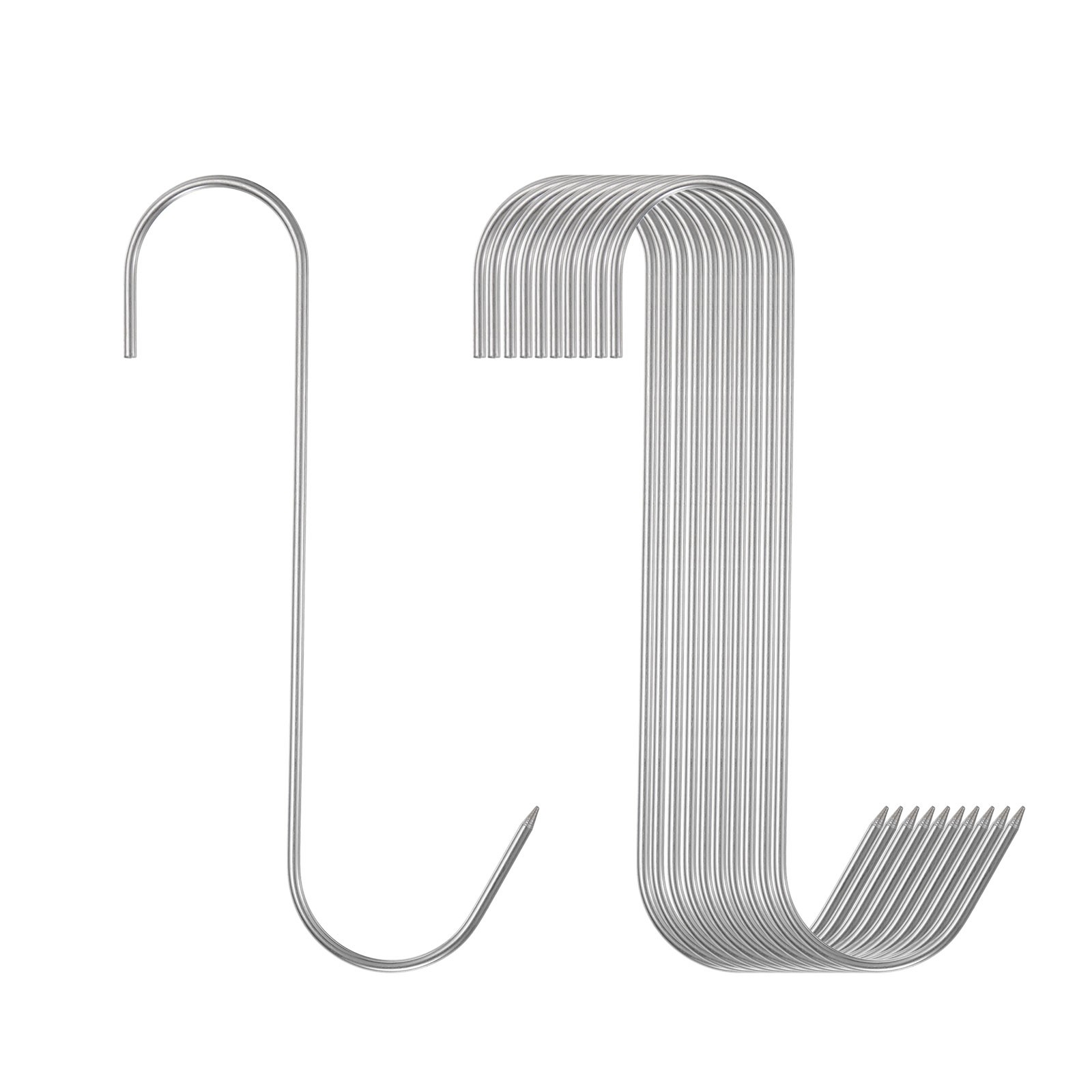 10pcs 7" Meat Hooks 304 Stainless Steel Butcher Hook S-Shaped Hook for Hanging gallery