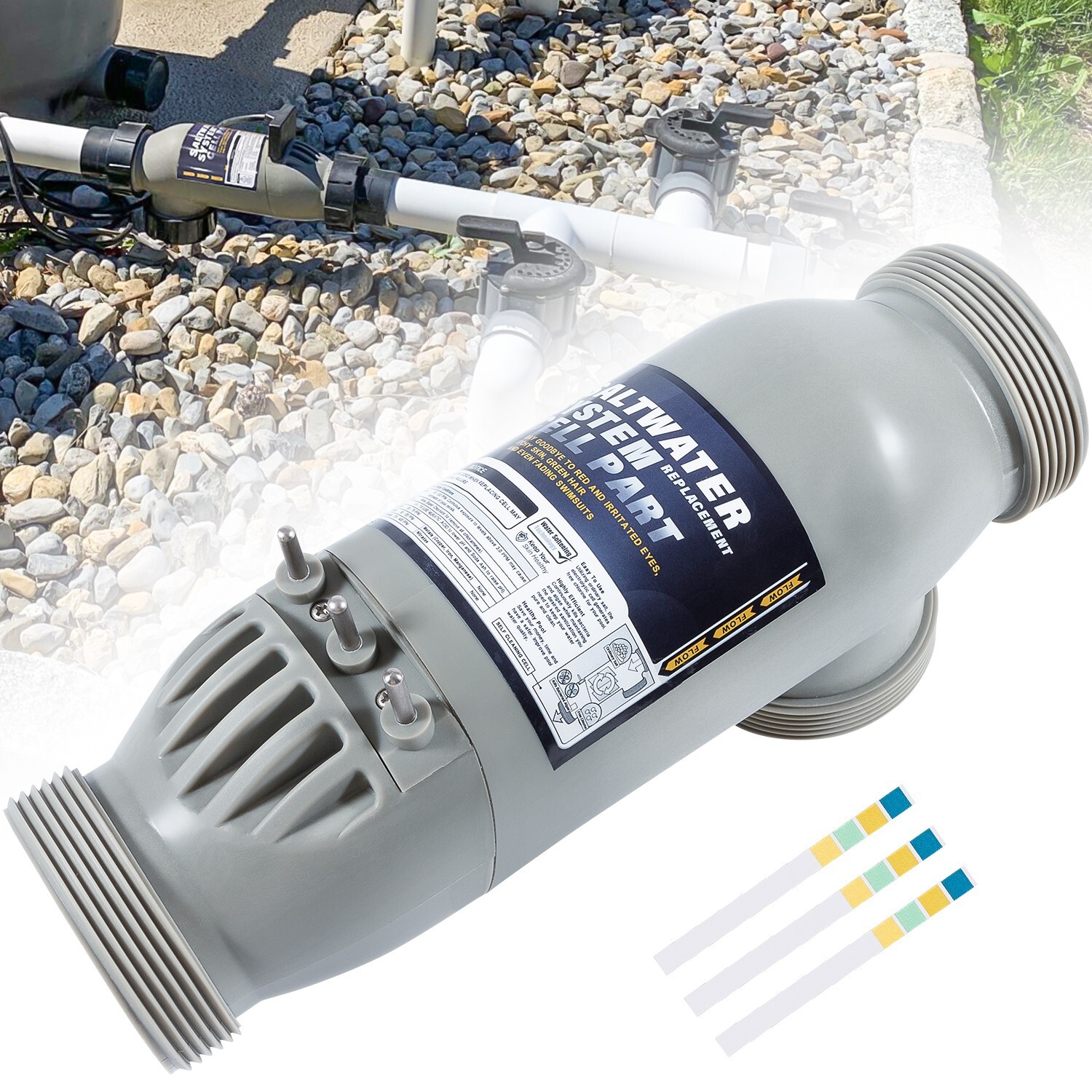 Replace for Zodiac Jandy R0452400 Salt Cell PLC1400 APURE1400 3-Port 14-Blade gallery