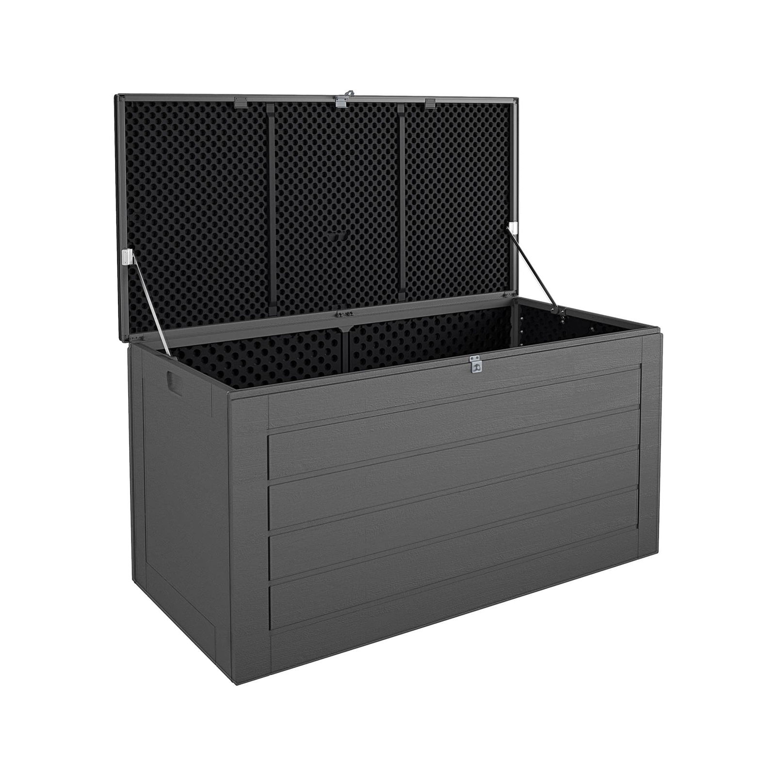 Cosco Outdoor Patio Deck Storage Box, Extra Large, 180 Gallons, Black and Cha... gallery