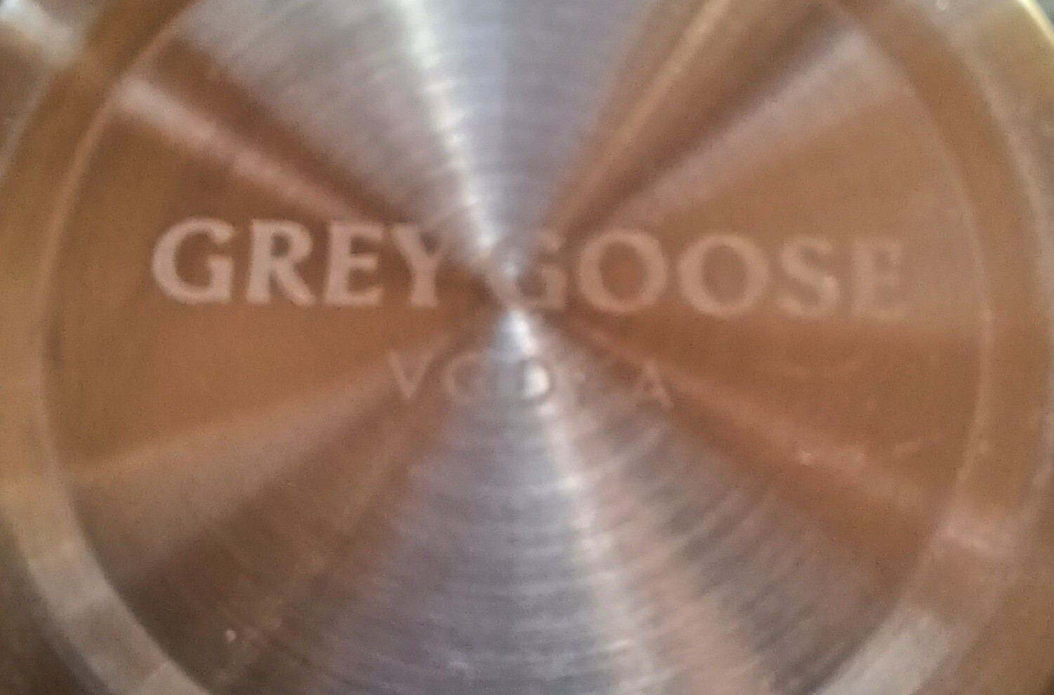 Grey Goose Vodka Brushed Stainless Steel 6.5" Insulted Tumblers W/ Lids Set of 2 gallery