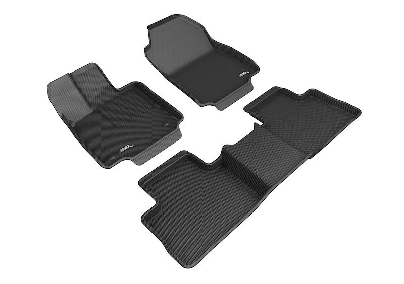 3D MATS/U-AC Kagu Floor Mat 2-Row Set Black for Car Interior gallery