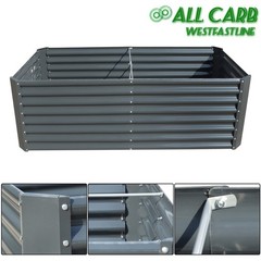 6x3x2ft Outdoor Metal Raised Garden Bed Flower Box 269 Gallon for Vegetables