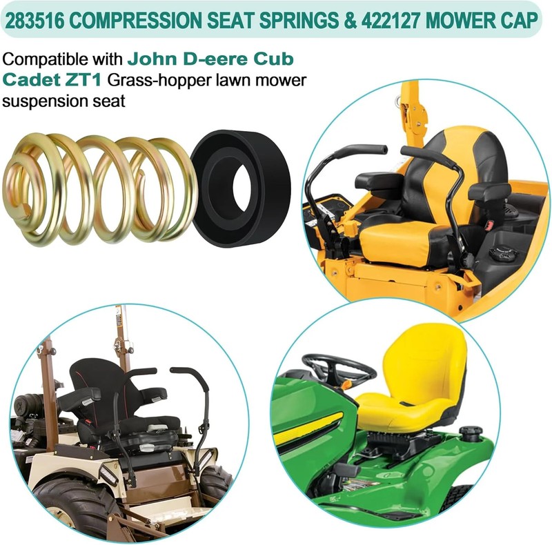 283516 Mower Compression Seat Spring & 422127 Mower Cap, Seat Spring Compatible gallery