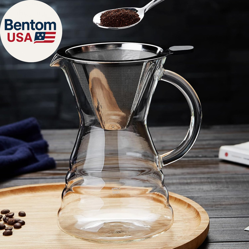 - Pour over Coffee Maker with Permanent Stainless Filter 27 Fl Oz, Thickened Hea gallery