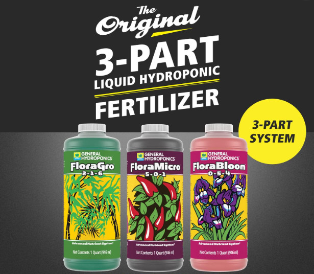 General Hydroponics Flora Series FloraGro FloraBloom FloraMicro 1 GAL Combo gallery
