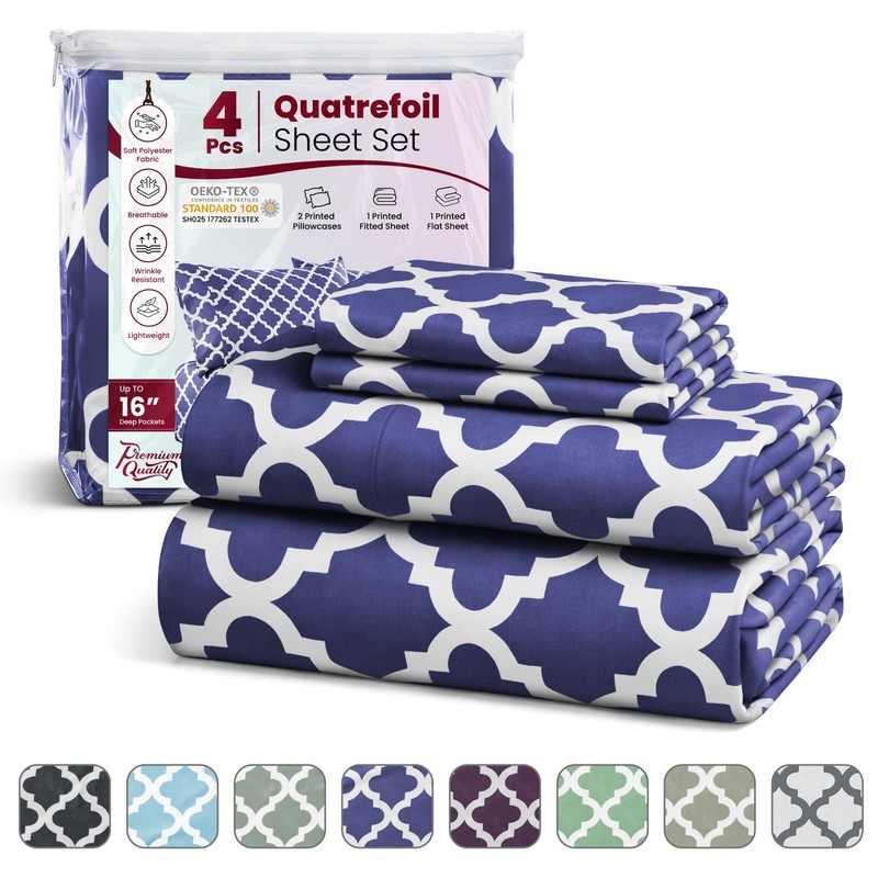 Microfiber Comfort Bed Sheet Set 1800 Count 4 Piece Deep Pocket Soft Bed Sheets gallery