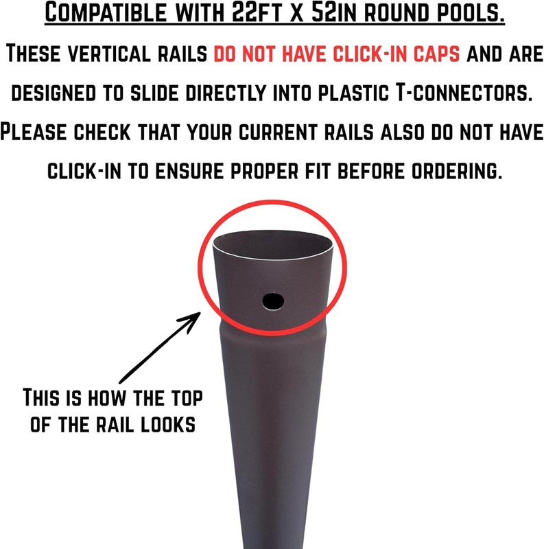 Replacement Vertical Pool Leg/Pole for Coleman Power Steel 22 /24 Ft X 52in gallery