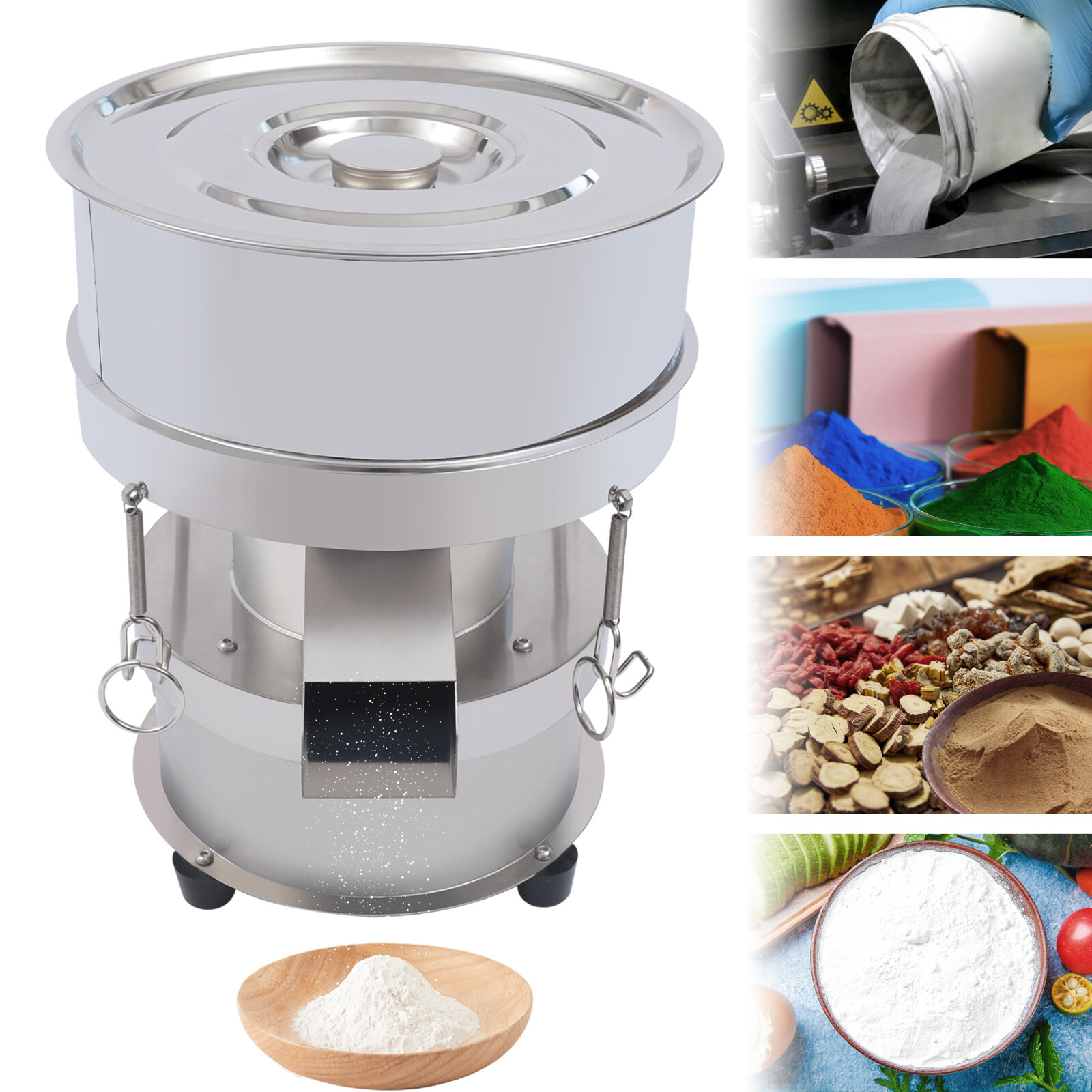 Automatic Sieve Shaker Electric Screening Vibrating Machine+Mesh Flour Sifte gallery