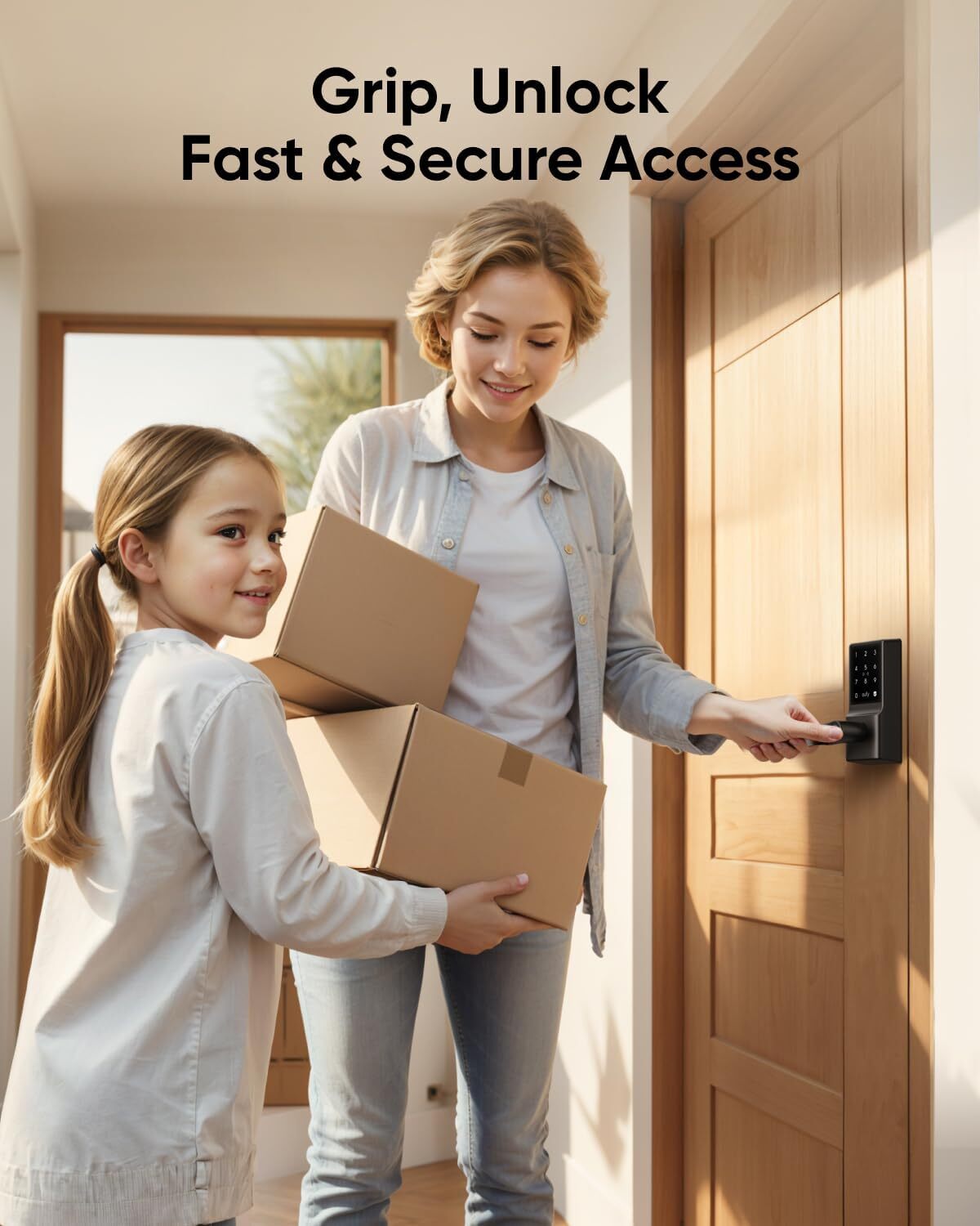 eufy Smart Lock C33 Wi-Fi Fingerprint Keyless Door Lock with Handle, APP Control gallery