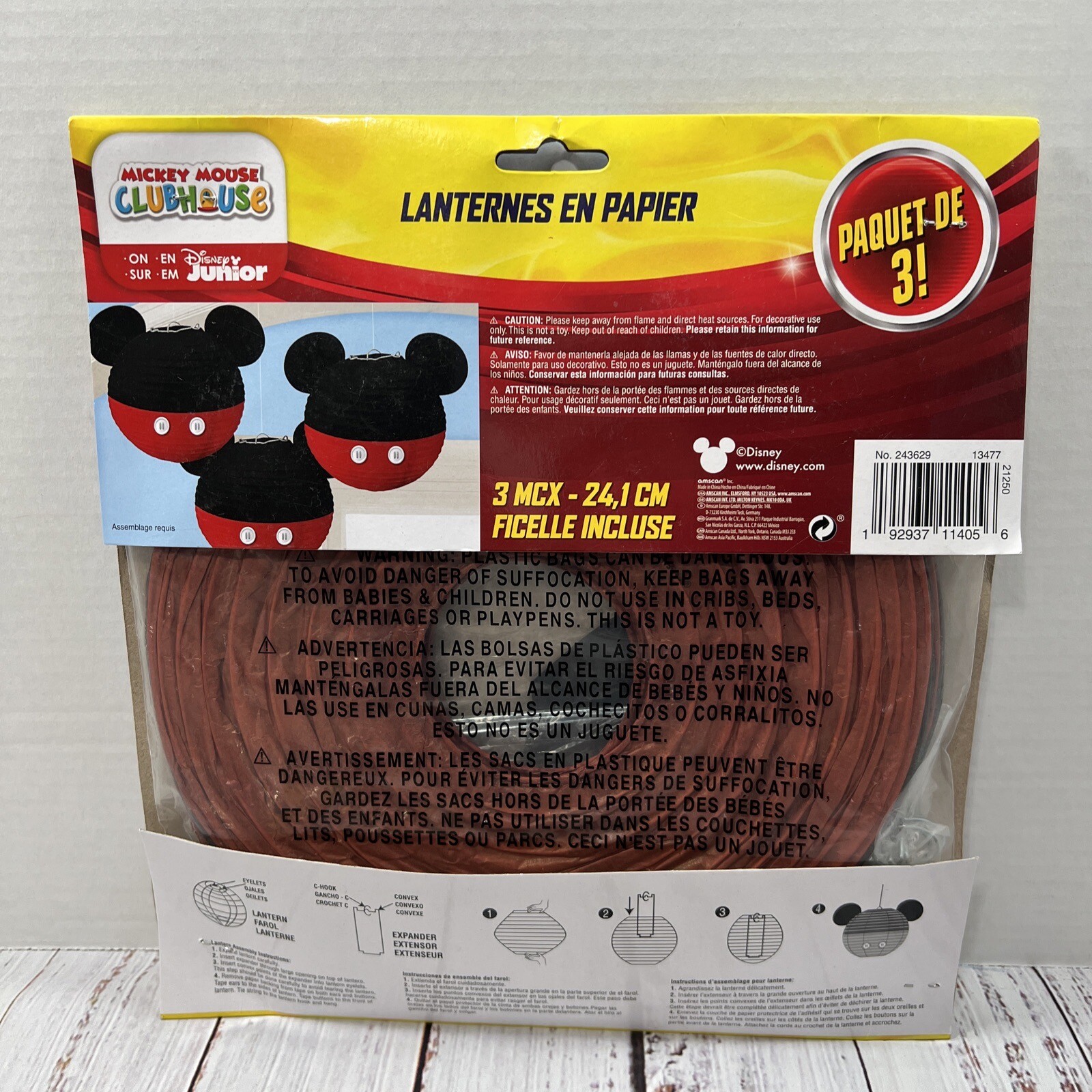 Disney Junior Mickey Mouse Party Decorations Paper Lanterns Photo Garland gallery