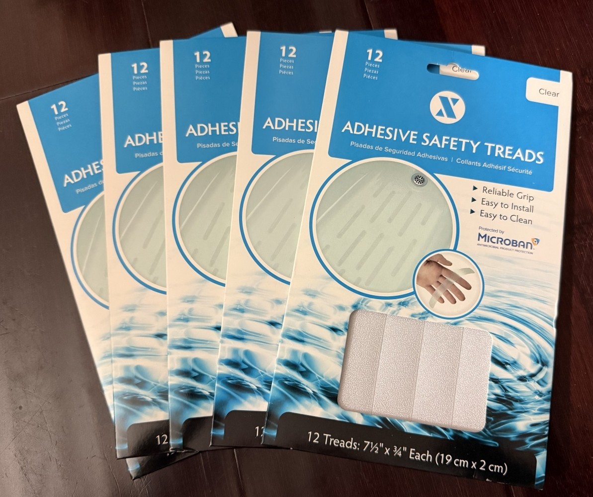 5X SlipX Solutions Adhesive 7.5" Non-Slip Safety Treads Traction to Tubs Shower gallery
