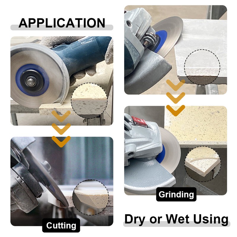 Diamond Cutting Wheel Disc 4-1/2" Grinder Saw Blade for Porcelain Tile Marble gallery
