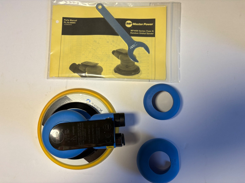 NEW- Master Power Random Round (MP 4400-06) 6in Orbital Sander. 6in H & L Pad gallery