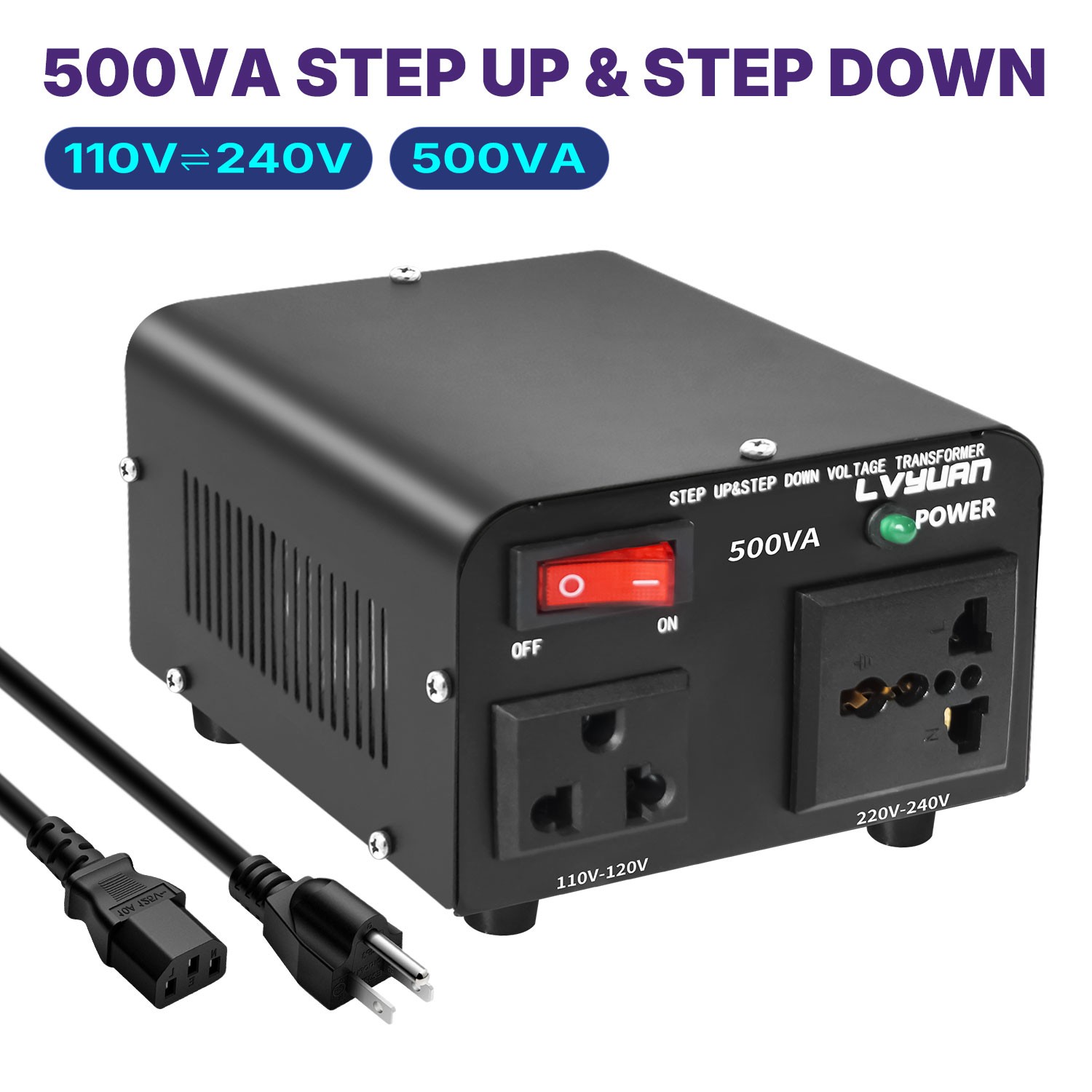 500W-5000W Voltage Transformer Converter Step Up Step Down 110V ⇋ 220V Travel gallery