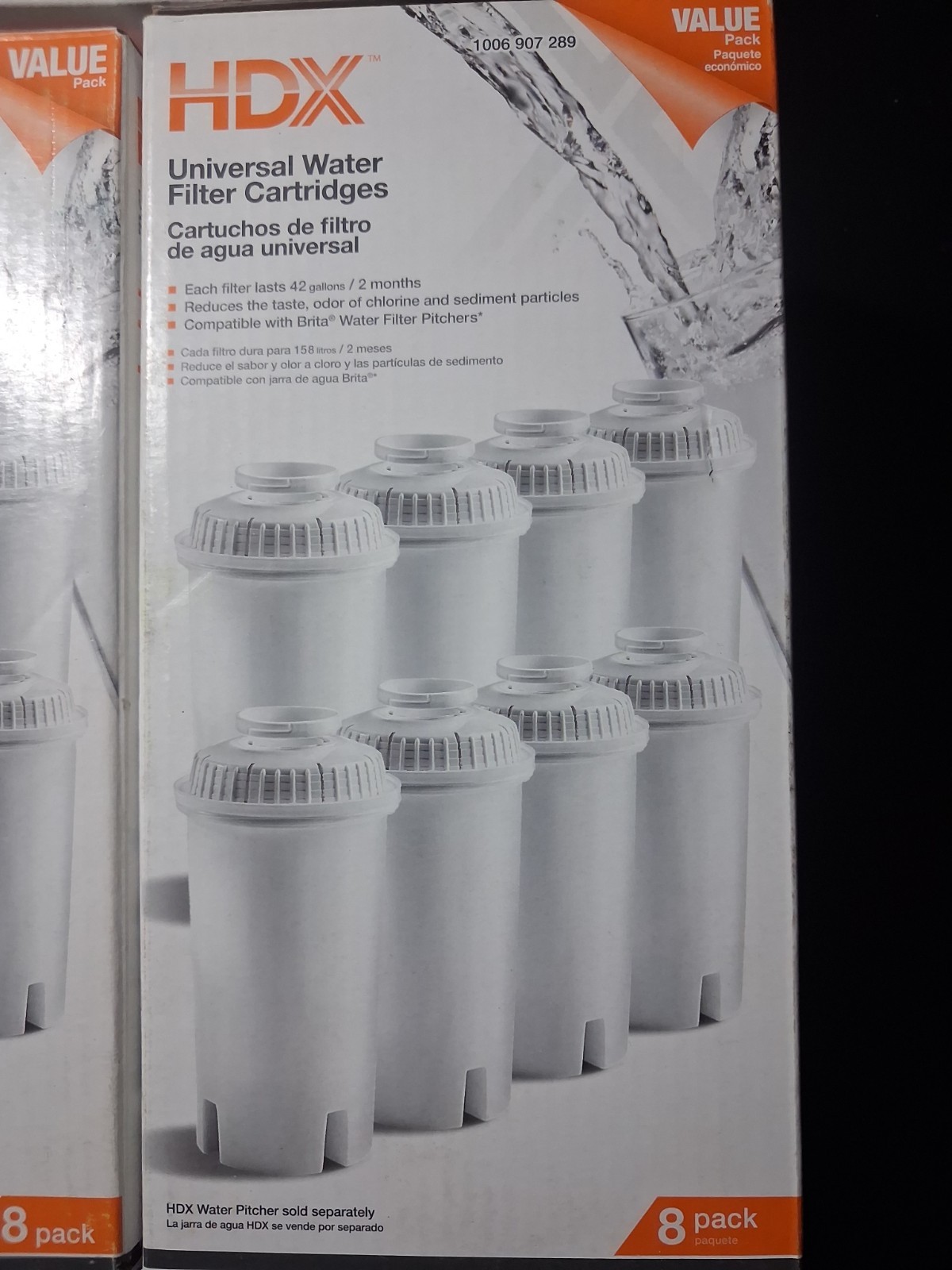 HDX Brita Pitcher Universal Replacment Water Filter Cartridges Lot Of 5, 8-Packs gallery