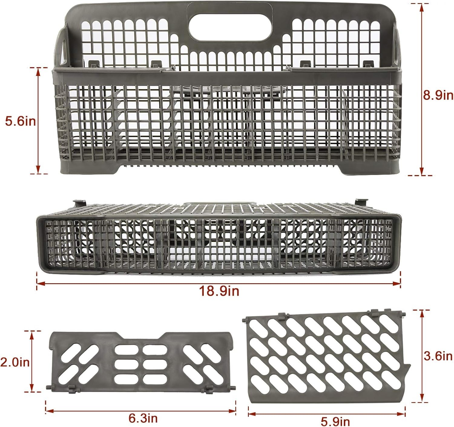 Universal Dishwasher Silverware Basket for Whirlpool KitchenAid 8531233 gallery