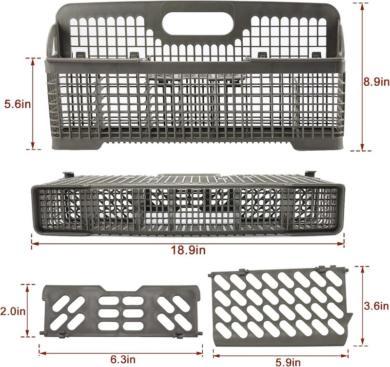 Universal Dishwasher Silverware Basket for Whirlpool KitchenAid 8531233 gallery
