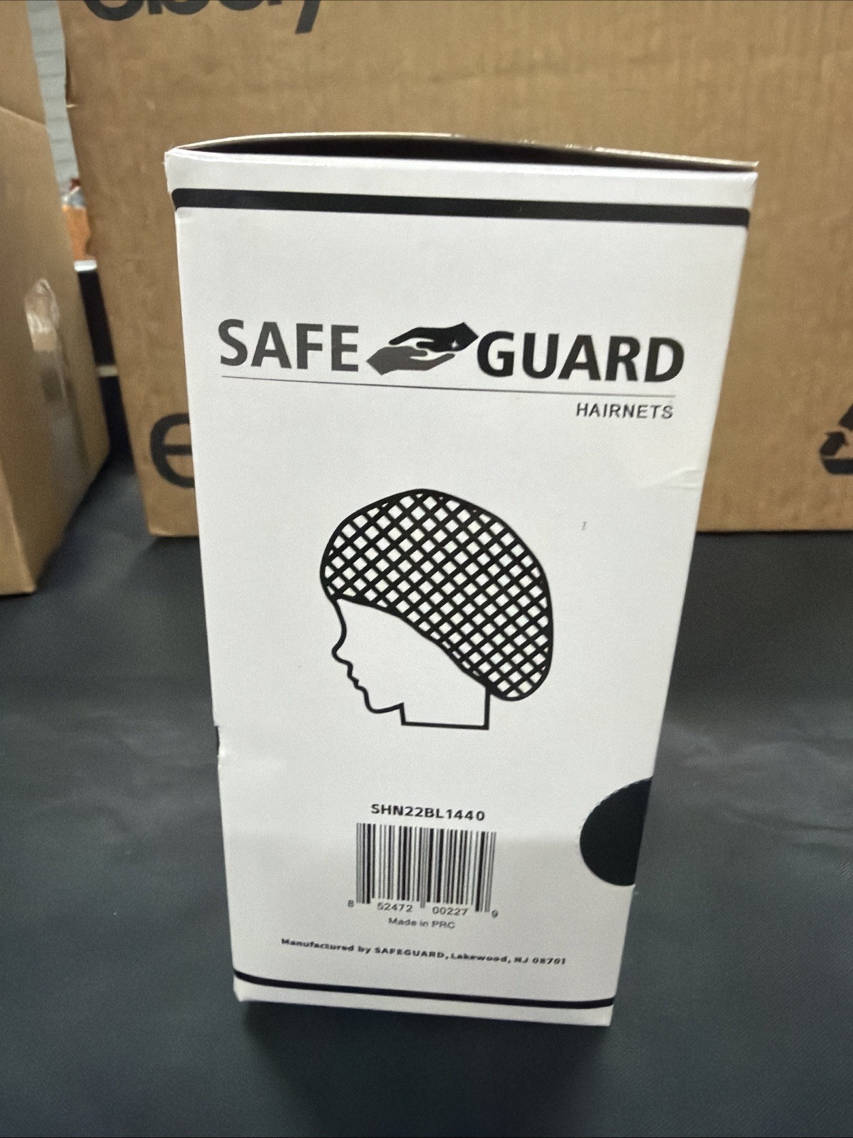 Safe Guard 22" Black Lightweight Latex Free Nylon Hairnets 144 Count -H4 gallery