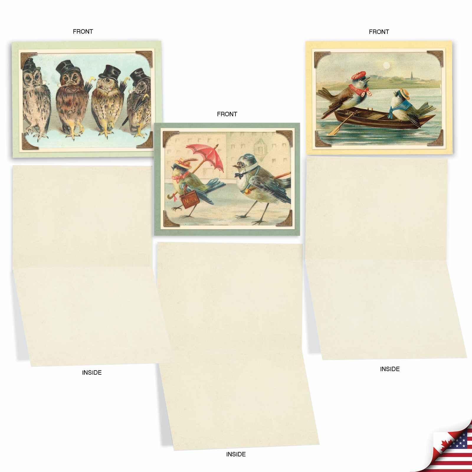 10 Assorted All Occasion Blank Note Cards with Envelopes - SWEET TWEETS M2344OCB gallery