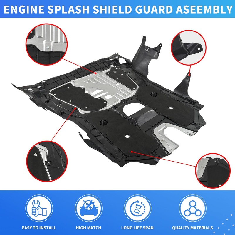 74110-TBA-A00 Engine Splash Guard Under Car Shield Cover Board, Lower black gallery