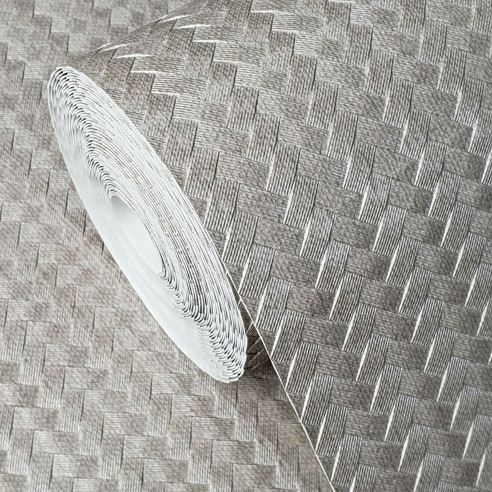 Embossed Lamborghini wicker bamboo taupe Silver Gray Metallic textured Wallpaper gallery