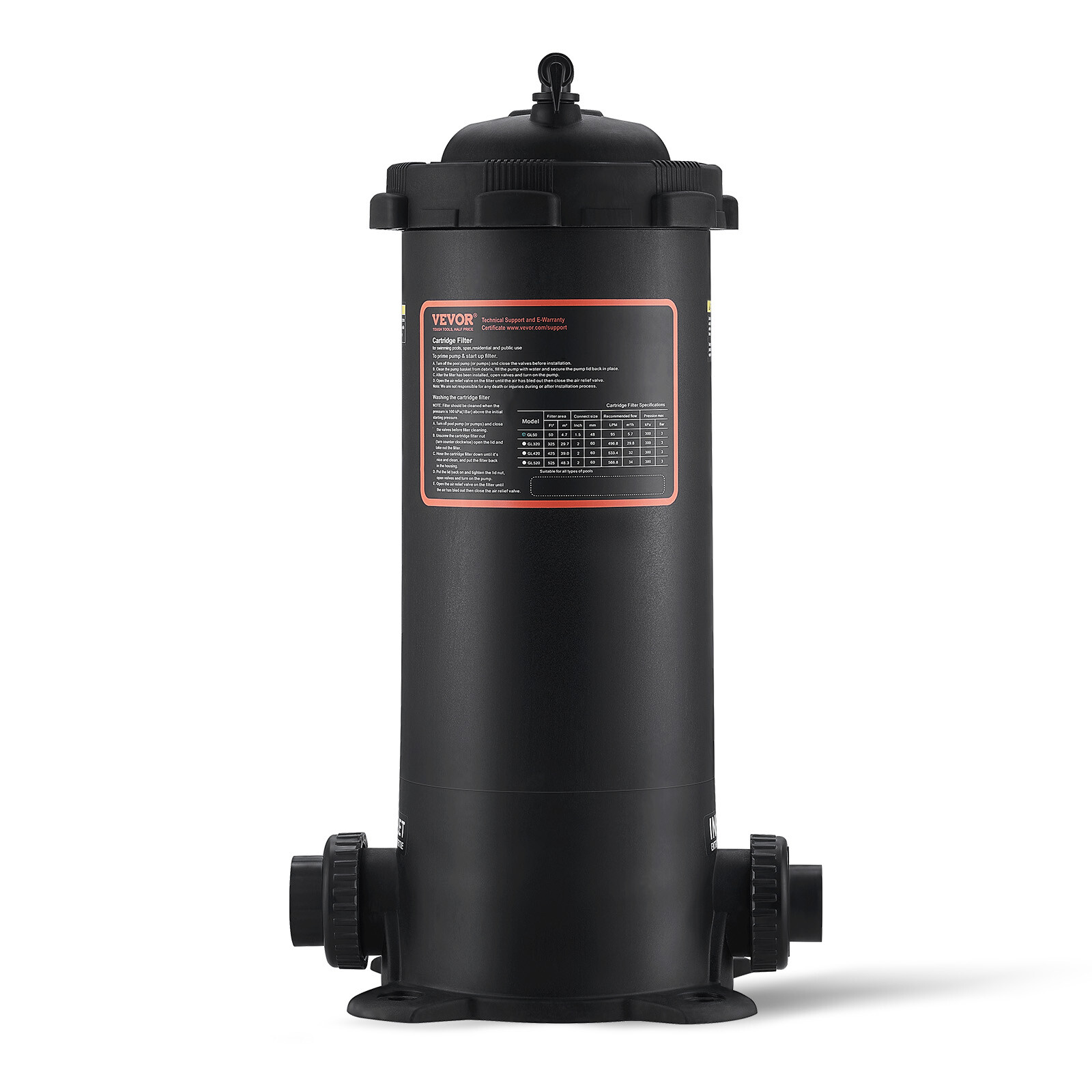 VEVOR Pool Cartridge Filter In/Above Ground Swimming Pool Filtration 50Sq.Ft gallery