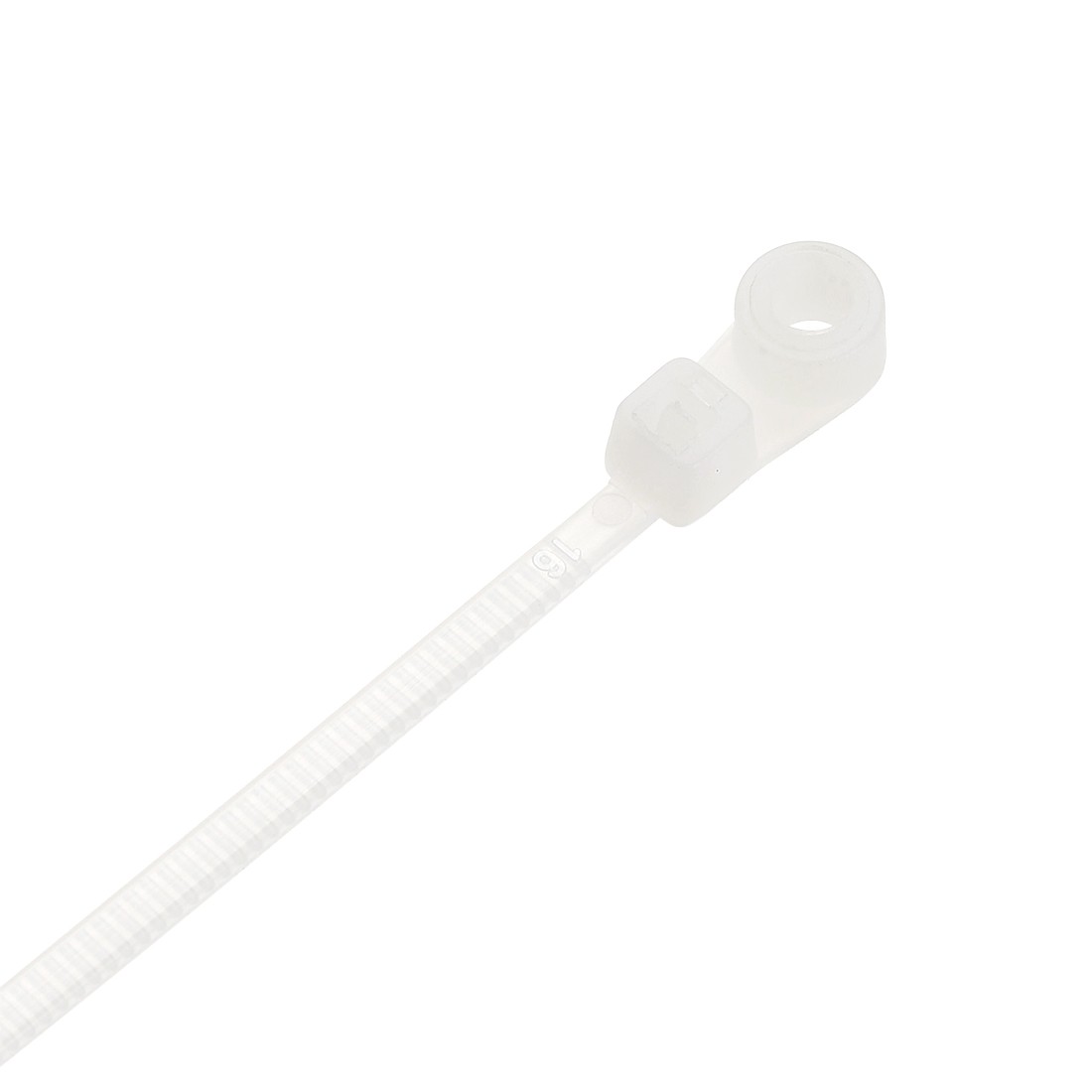 40 x Mount Head Cable Zip Ties 4 Inch Screw Hole Nylon Wire Strap White gallery