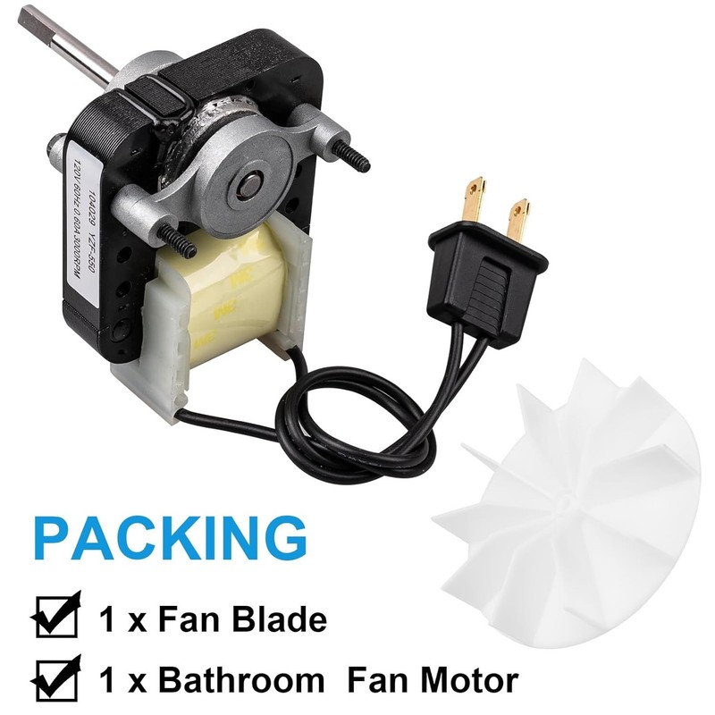Reliable Bathroom Vent Fan Motor Replacement - 120V, Low Noise, Long-lasting Use gallery
