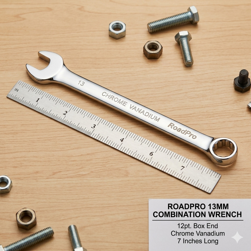RoadPro 13MM Combination Wrench 12pt. Point Chrome Vanadium 7 in long gallery