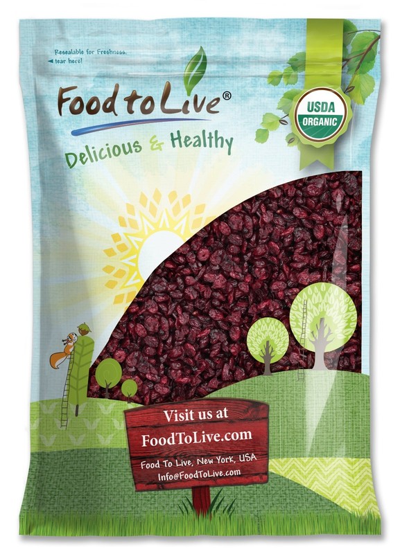 Organic Dried Cranberries - Non-GMO, Kosher, Raw, Vegan - by Food To Live gallery