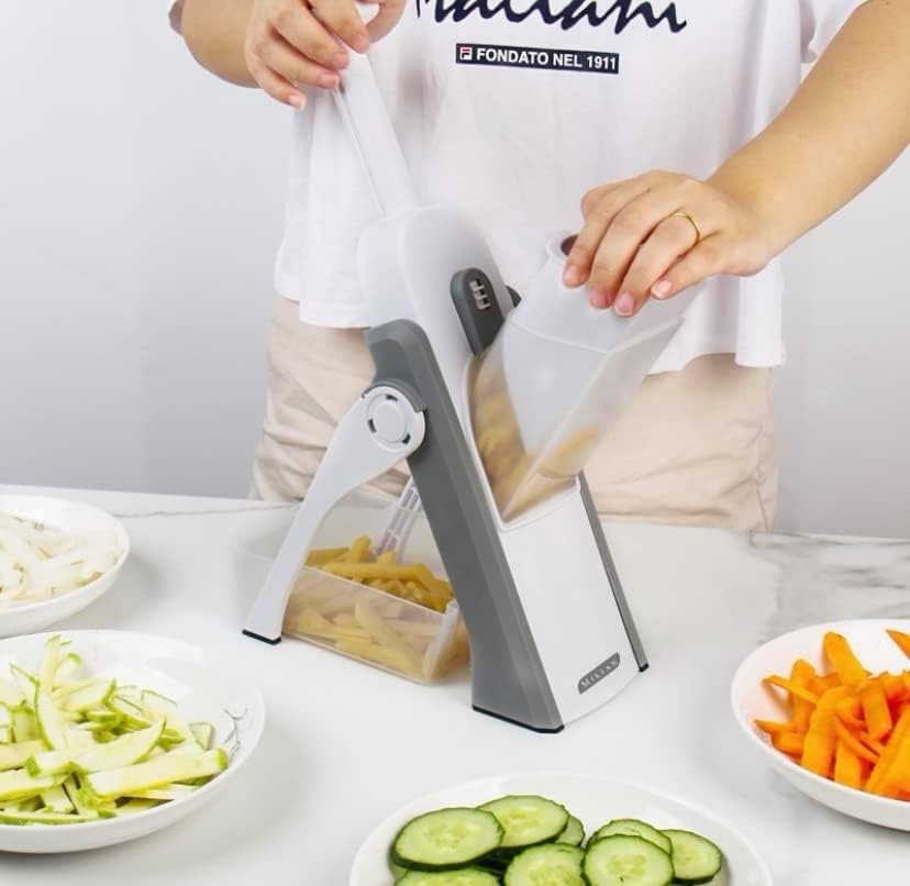 Milian Designs Mandoline Vegetable Slicer Adjustable Food Cutter Safe Upright gallery