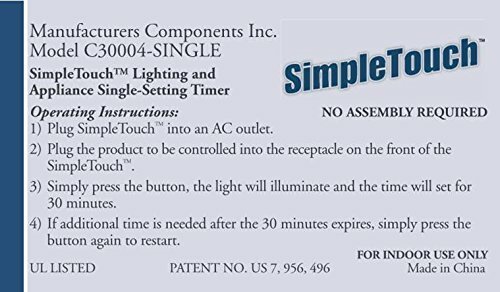 Simple Touch the Original Auto Shut-Off Safety Countdown Outlet Timer, 30 Minute gallery