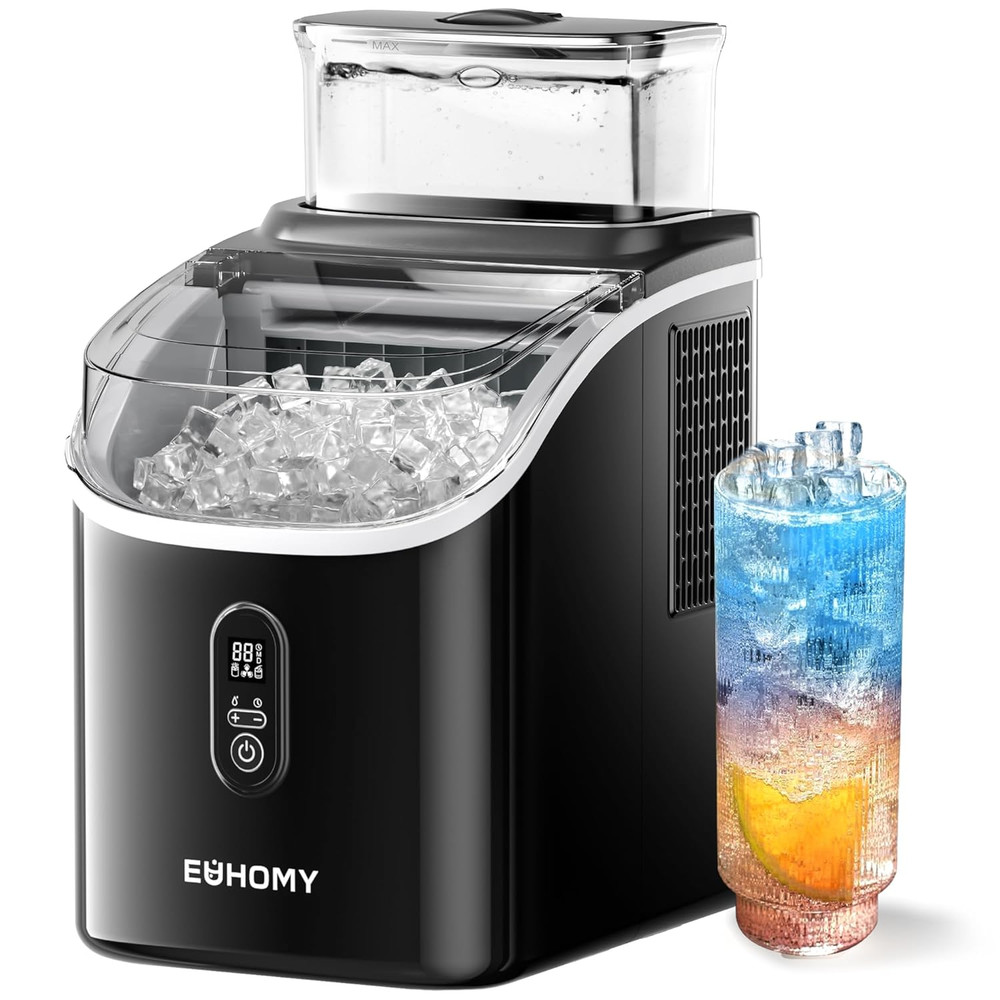 Ice Cube Maker Machine Countertop 34Lbs/Day with External Water Tank