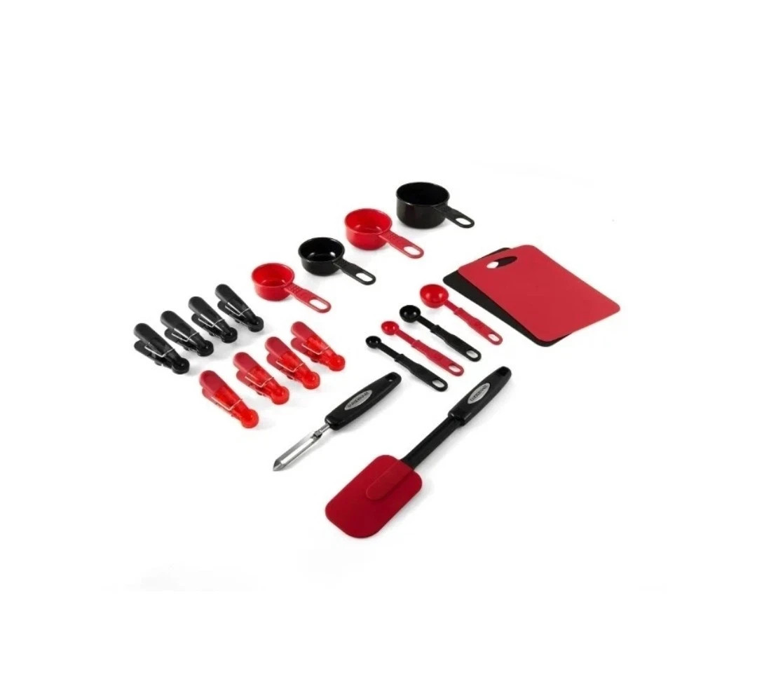 Farberware 30-Piece Black And Red Kitchen Tool and Gadget Starter Set *NEW* gallery