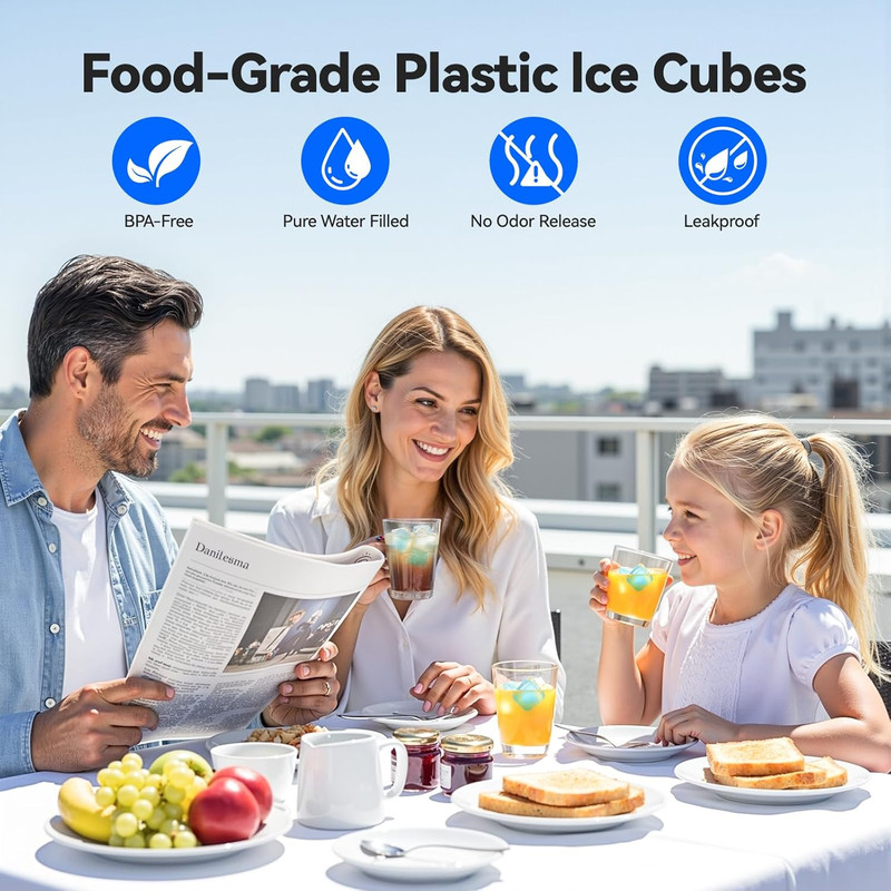360 Pack Reusable Ice Cubes for Drinks, Bpa-Free Ice Packs for Lunch Boxes, Cool gallery