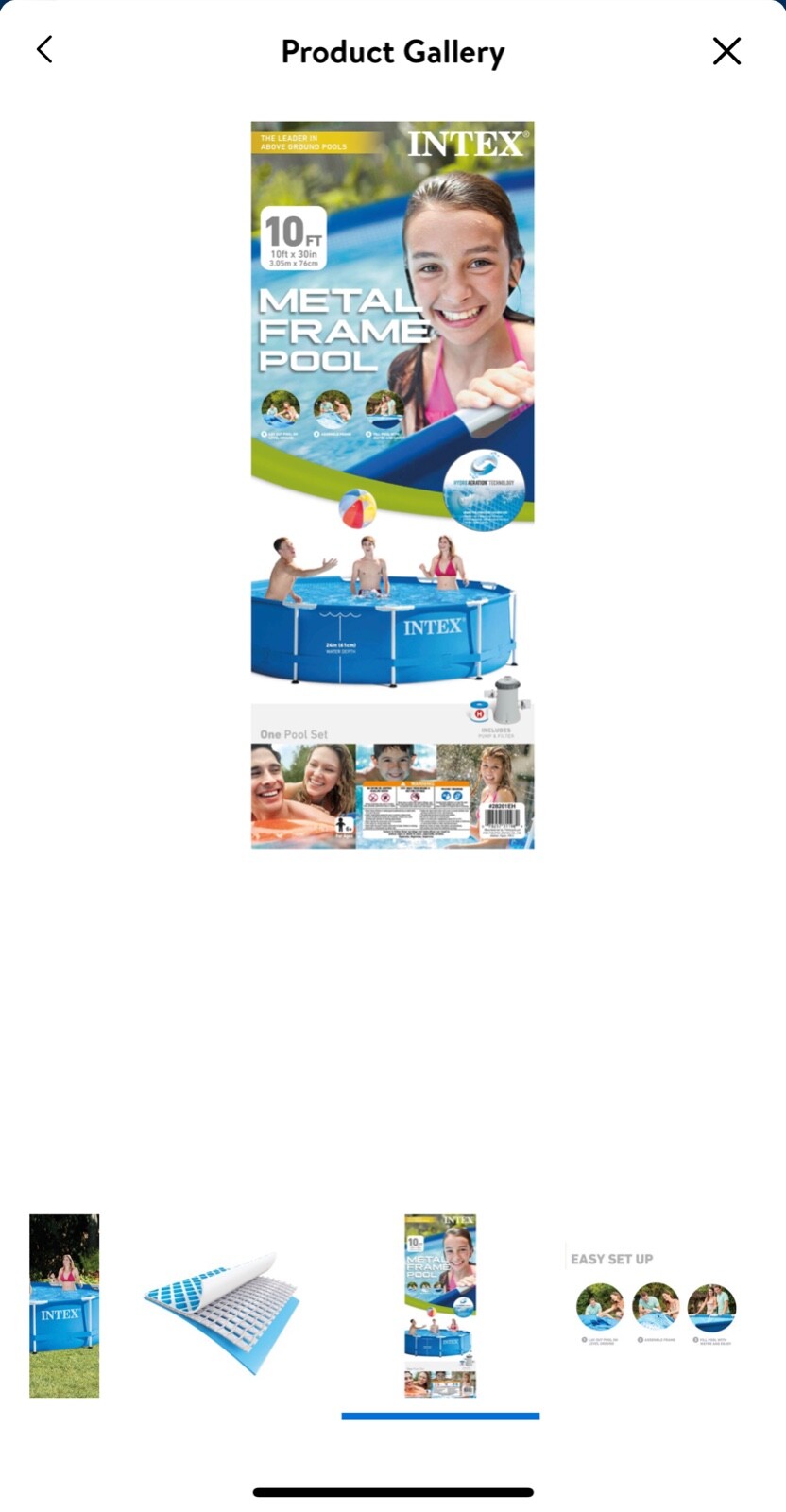 Intex 26700EH 10ftx30 inch Pool Set gallery
