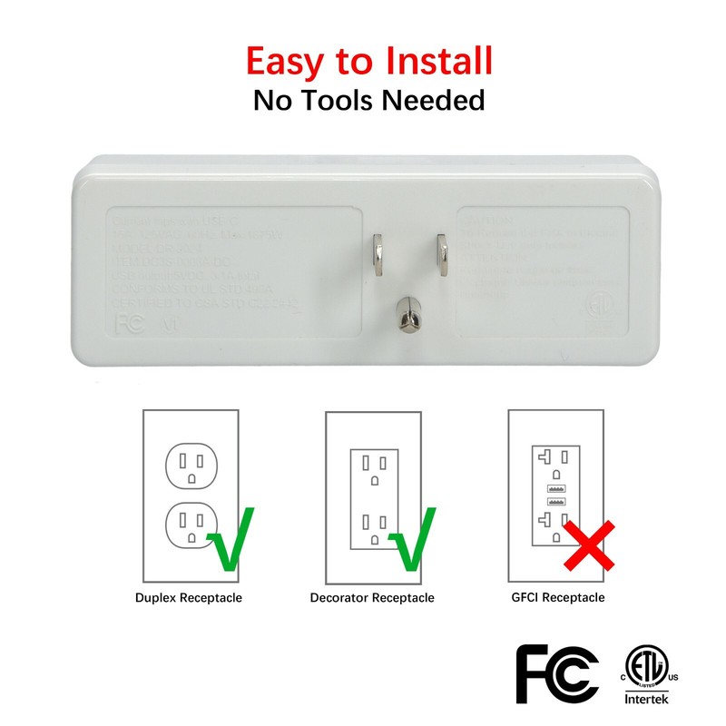 CP Combo 6-Outlet Wall-tap & 2-Outlet Travel Tap w/ USB-A & USB-C Ports, CP30008 gallery