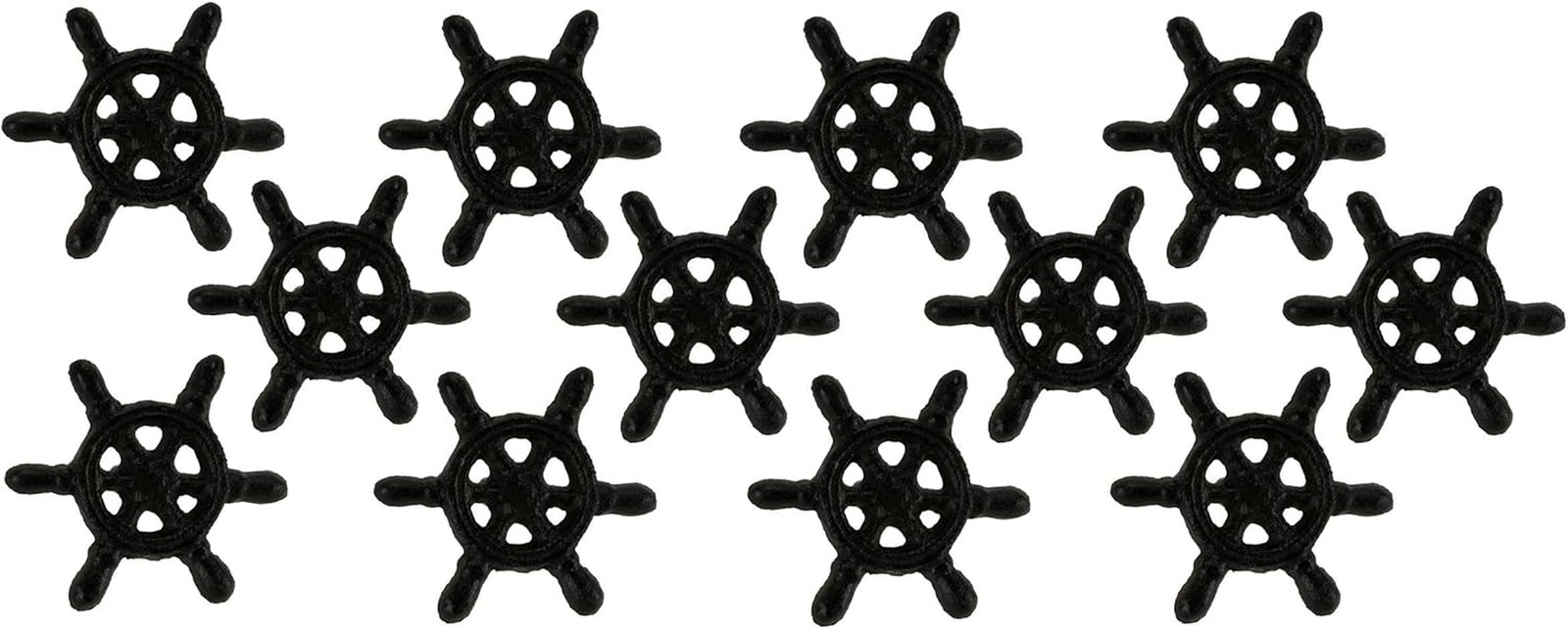 Dark Brown Cast Iron Nautical Ship Wheel Drawer Pulls or Cabinet Knobs Set of 12 gallery