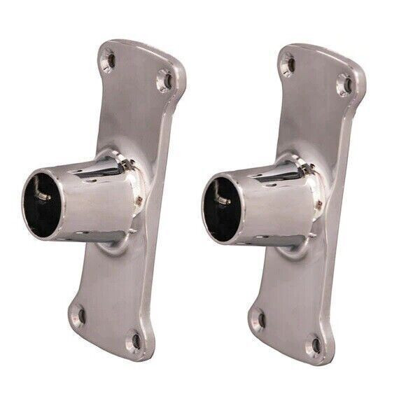 HEAVY DUTY RECTANGULAR JUMBO SHOWER ROD BRACKET HOLDER CHROME FOR 1" ROD gallery