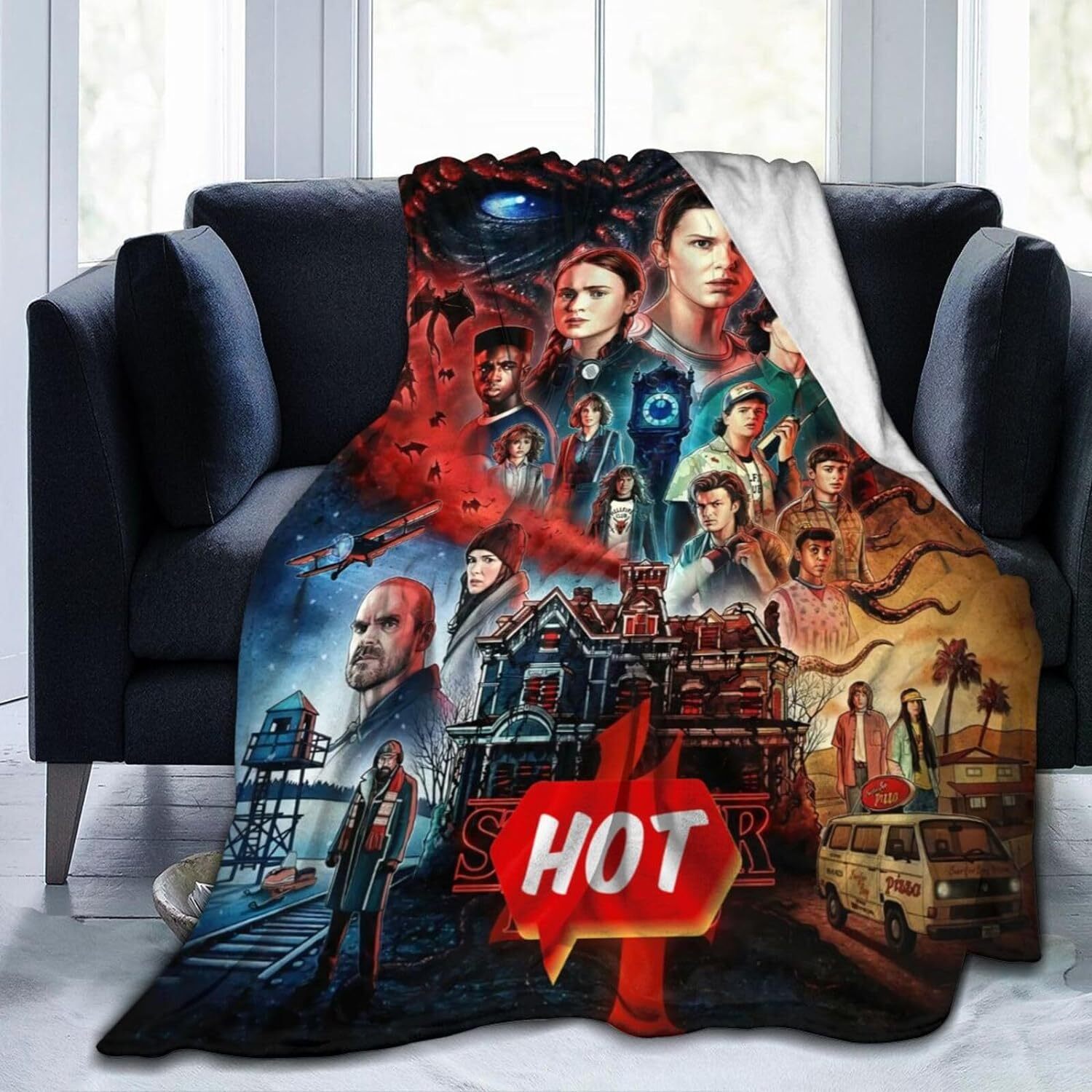 Stranger Things Bedding Duvet Cover Set with 2 Pillowcases Soft Breathable 3pcs gallery