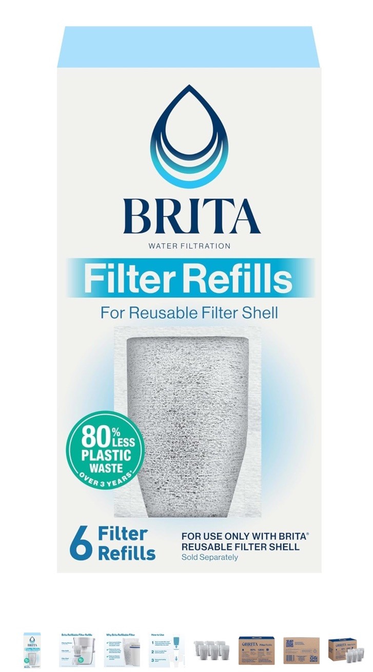 Brita Refillable Filter Refill Packs For Pitchers Dispensers *18 Total! gallery