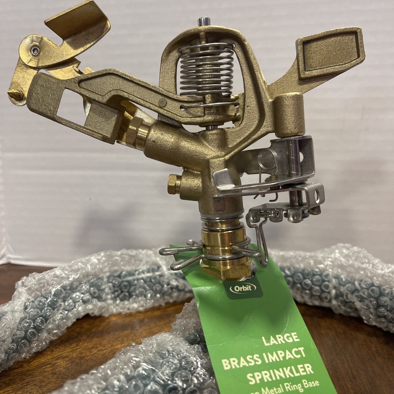 1 Pasture Master 3/4” adjustable Brass Impact Sprinkler & Commercial steel Bases gallery