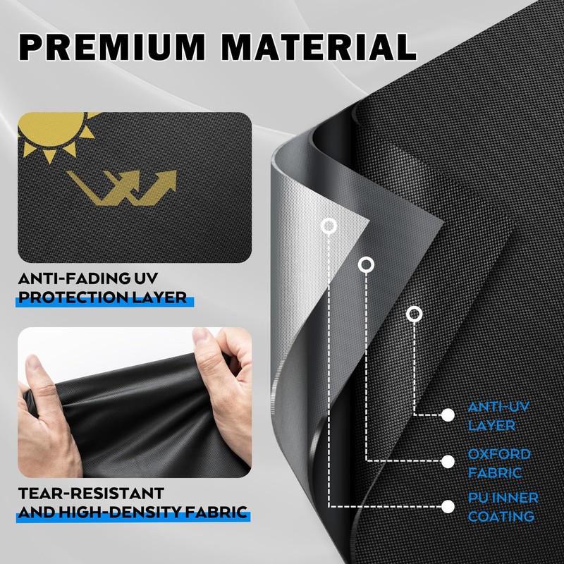Starcrew Griddle Cover for Blackstone 1819 50.5"L x 23"D x 34"H, black gallery