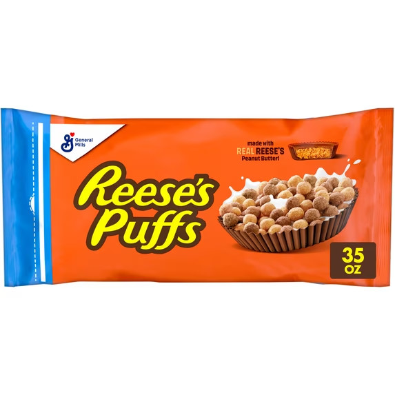 Reese's Puffs Minis Breakfast Cereal, Chocolate Peanut Butter Cereal, 35 oz gallery