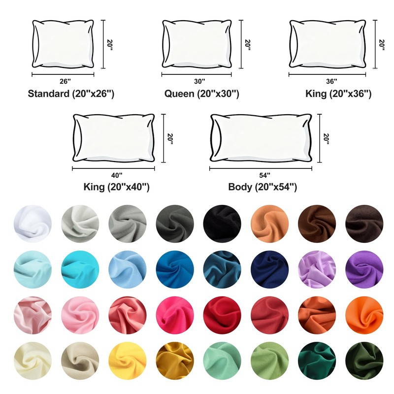 Microfiber Body Pillow Cover, Envelope Closure, Ultra Soft Durable, Green gallery