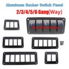 Aluminum Switch Panel Rocker 2/3/4/5/6 Way Housing Holder For Car Boat Marine gallery