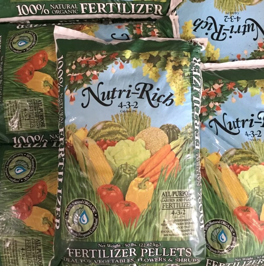 PICK SIZE Nutri-Rich Fertilizer Pellets (4-3-2) OMRI ORGANIC OUTDOOR INDOOR 420 gallery