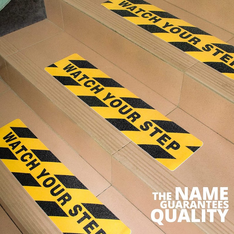 6 Pack 24"x 6" Watch Your Step Floor Decal Sticker Prevent Accident Caution Sign gallery